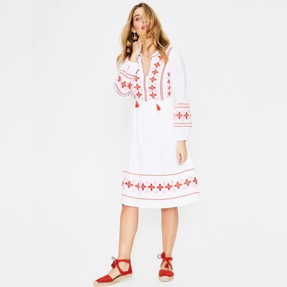 NEW BODEN Marla Embroidered Dress 10 - Picture 13 of 15